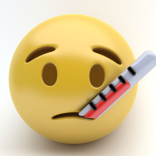 EMOJI thermometer Low-poly 3D model
