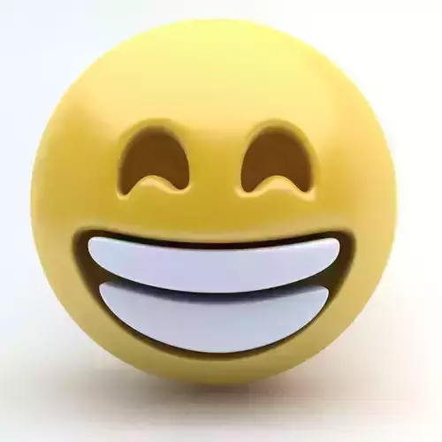 EMOJI VERY HAPPY Low-poly 3D model