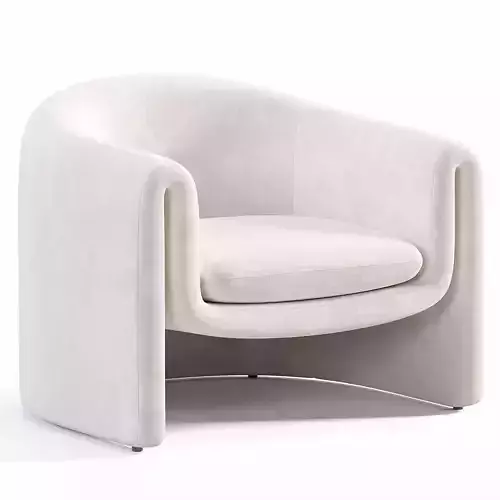 Willow Jacquard Sculptural Chair Low-poly 3D model 6