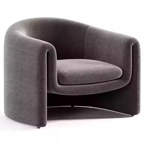 Willow Jacquard Sculptural Chair Low-poly 3D model 4