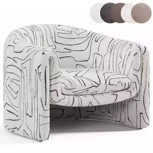 Willow Jacquard Sculptural Chair Low-poly 3D model