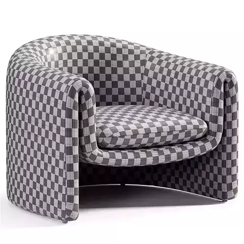 Willow Jacquard Sculptural Chair Low-poly 3D model 7