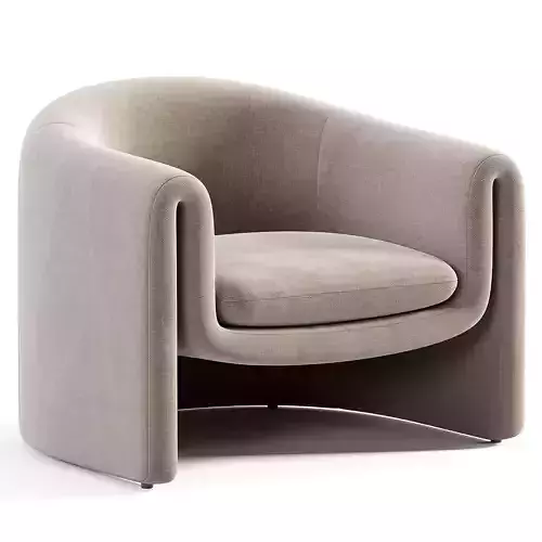 Willow Jacquard Sculptural Chair Low-poly 3D model 5