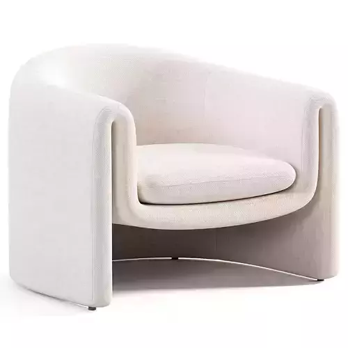 Willow Jacquard Sculptural Chair Low-poly 3D model 3