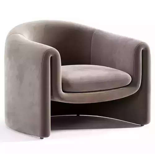 Willow Jacquard Sculptural Chair Low-poly 3D model 2