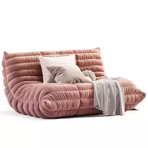 Togo Sofa By Michel Ducaroy For Ligne Roset 1973 Low-poly 3D model 4