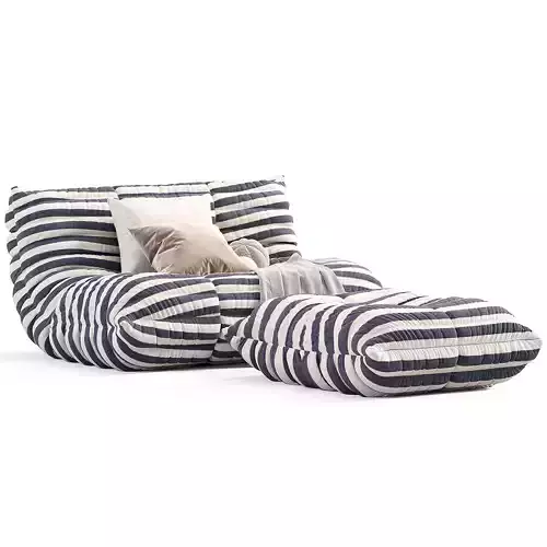 Togo Sofa By Michel Ducaroy For Ligne Roset 1973 Low-poly 3D model 2
