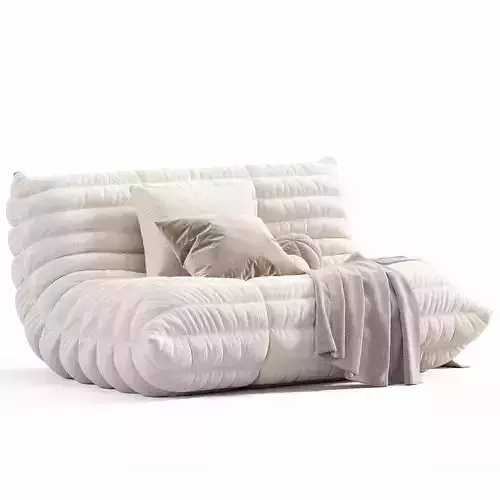 Togo Sofa By Michel Ducaroy For Ligne Roset 1973 Low-poly 3D model 6
