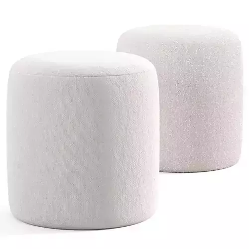 Orlando Upholstered Ottoman By Allmodern Low-poly 3D model 3