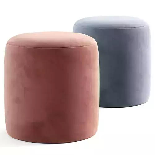 Orlando Upholstered Ottoman By Allmodern Low-poly 3D model 2