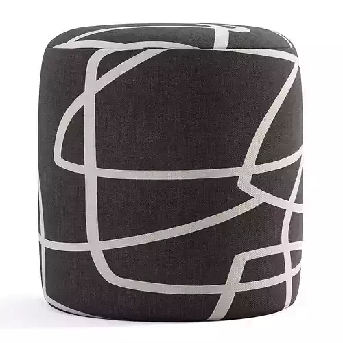 Orlando Upholstered Ottoman By Allmodern Low-poly 3D model 4