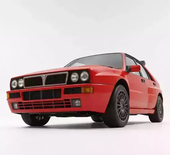 Lancia Delta HF Integrale Evoluzione Low-poly 3D model 7