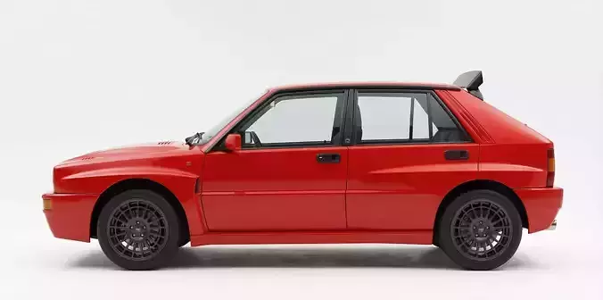 Lancia Delta HF Integrale Evoluzione Low-poly 3D model 6