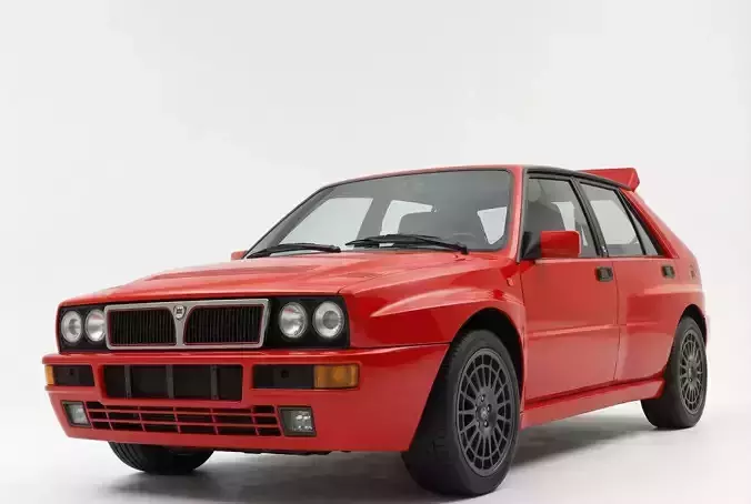 Lancia Delta HF Integrale Evoluzione Low-poly 3D model 2