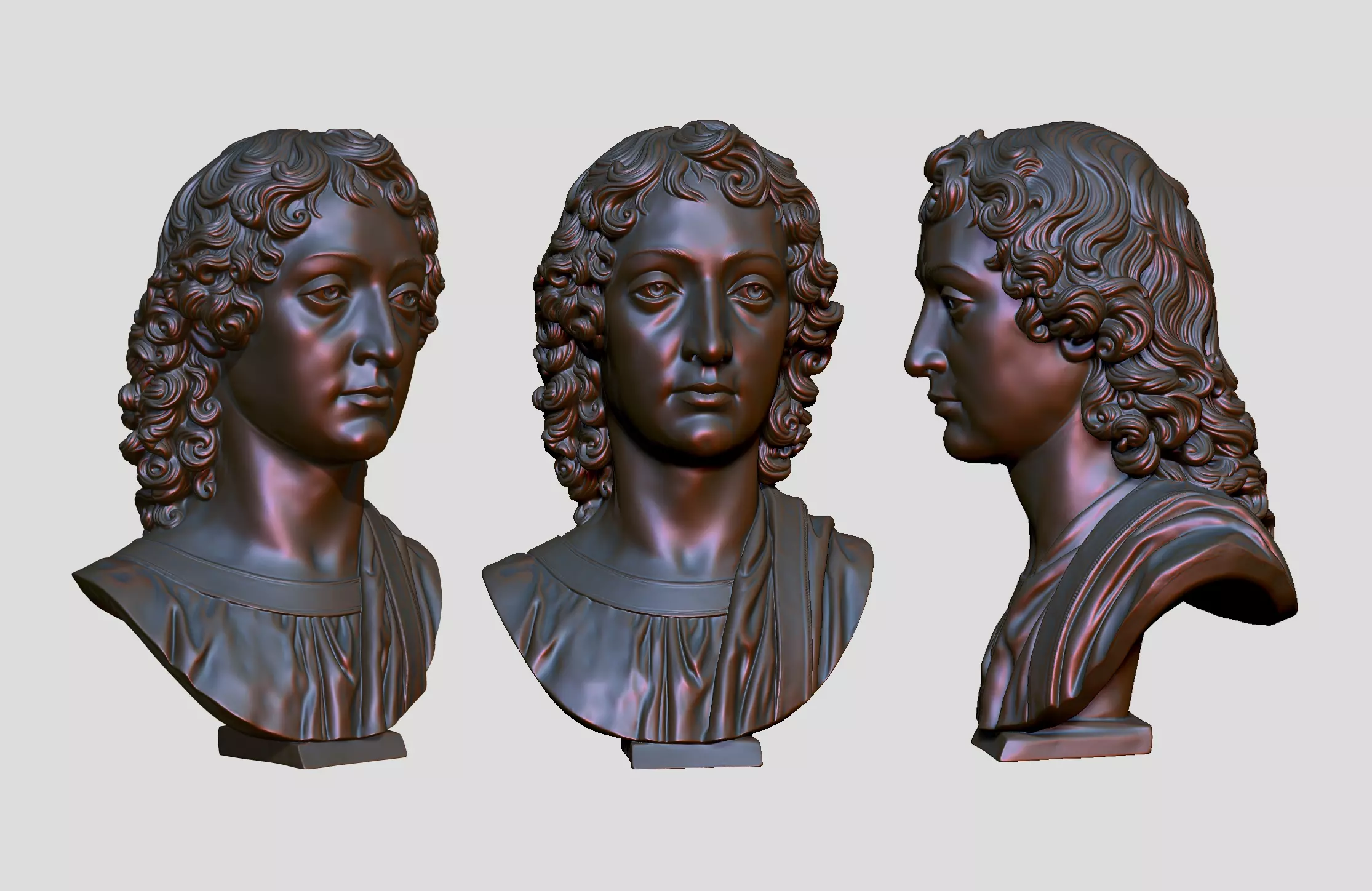 St Thomas Head Bust 3D model Statue OBJ 3D print model