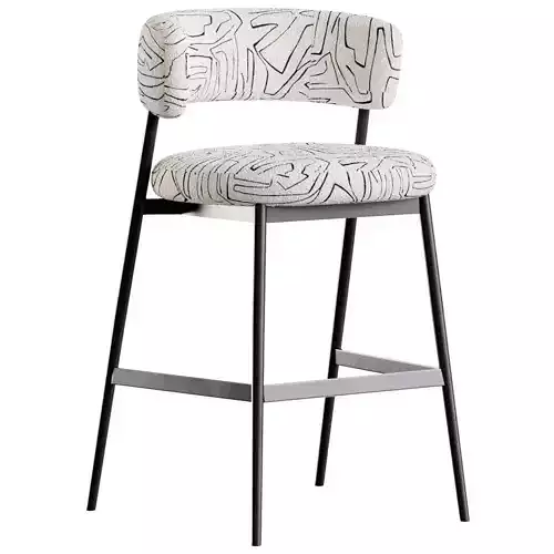 Bar Stool Folsom By Eichholtz Low-poly 3D model 6
