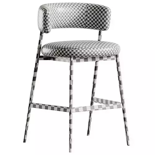 Bar Stool Folsom By Eichholtz Low-poly 3D model 7