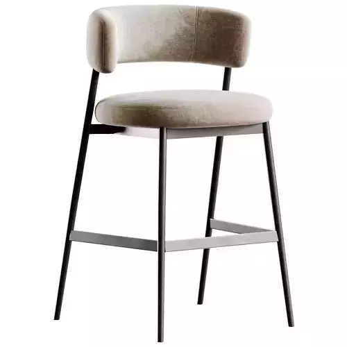 Bar Stool Folsom By Eichholtz Low-poly 3D model 2
