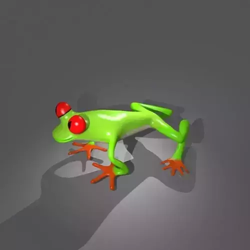 3d frog with eyes
