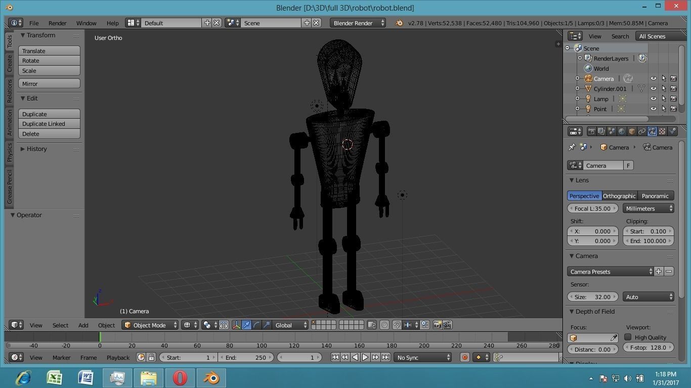 Base Robot Low-poly 3D model_7