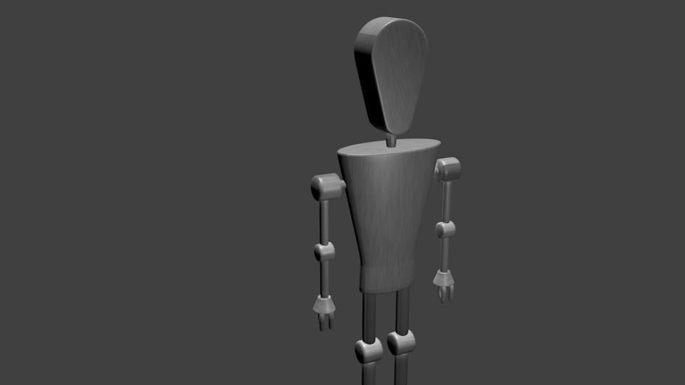 Base Robot Low-poly 3D model_2