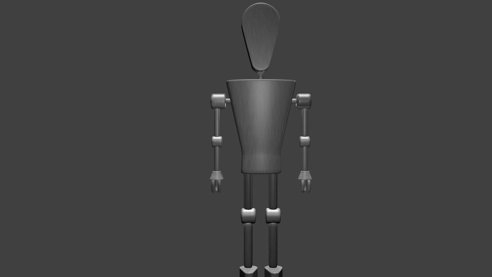 Base Robot Low-poly 3D model_4