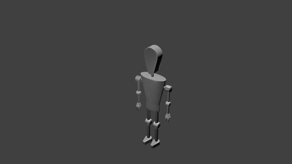Base Robot Low-poly 3D model_3