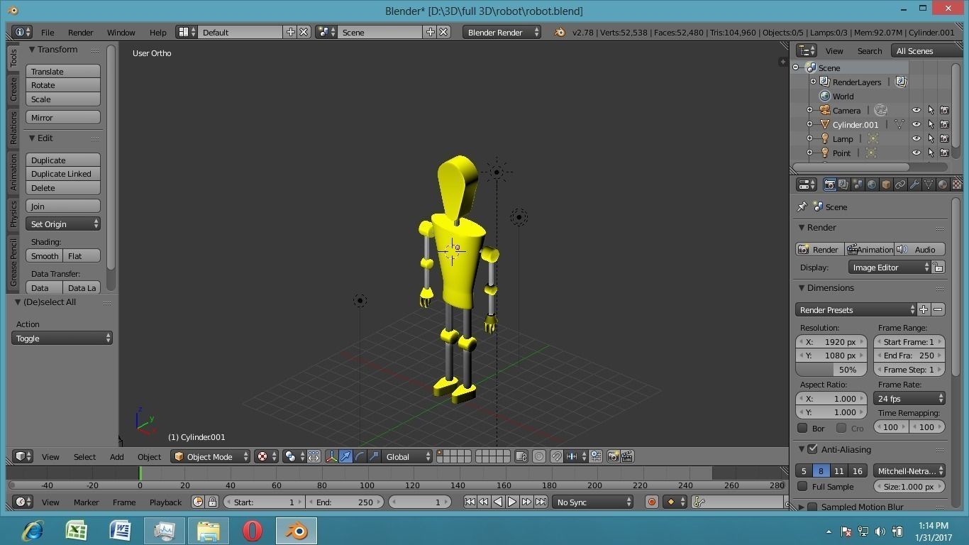 Base Robot Low-poly 3D model_6