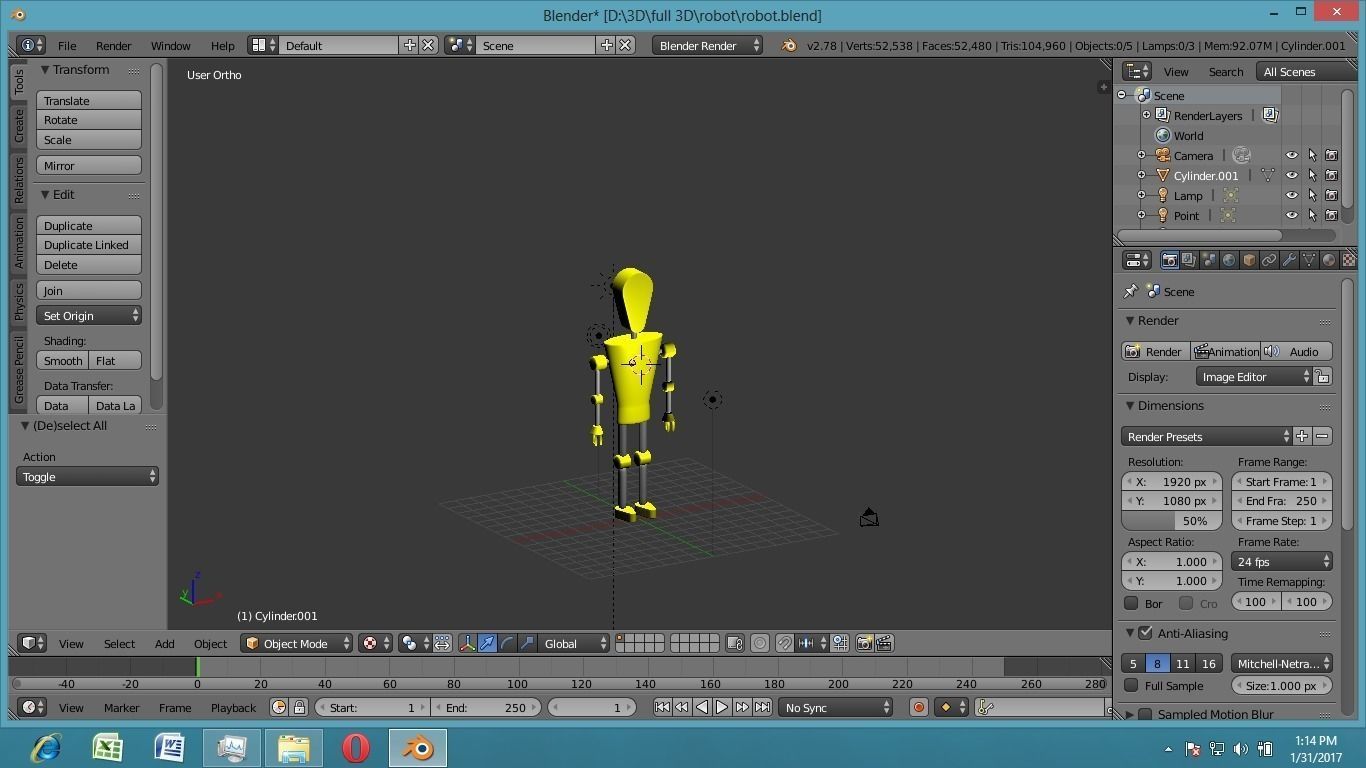 Base Robot Low-poly 3D model_5