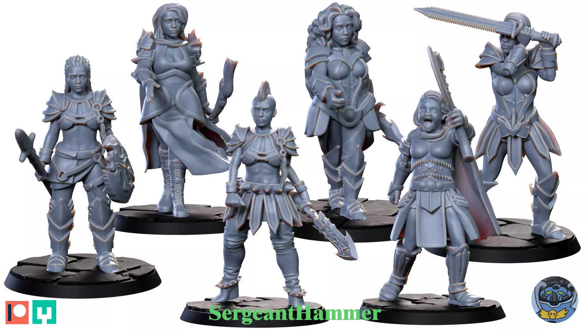 Female Soldiers 3D print model