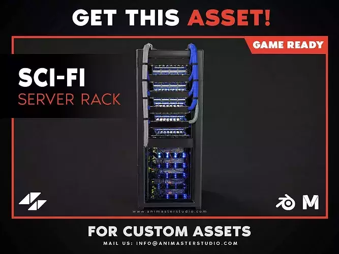 Futuristic Sci-Fi Server Rack