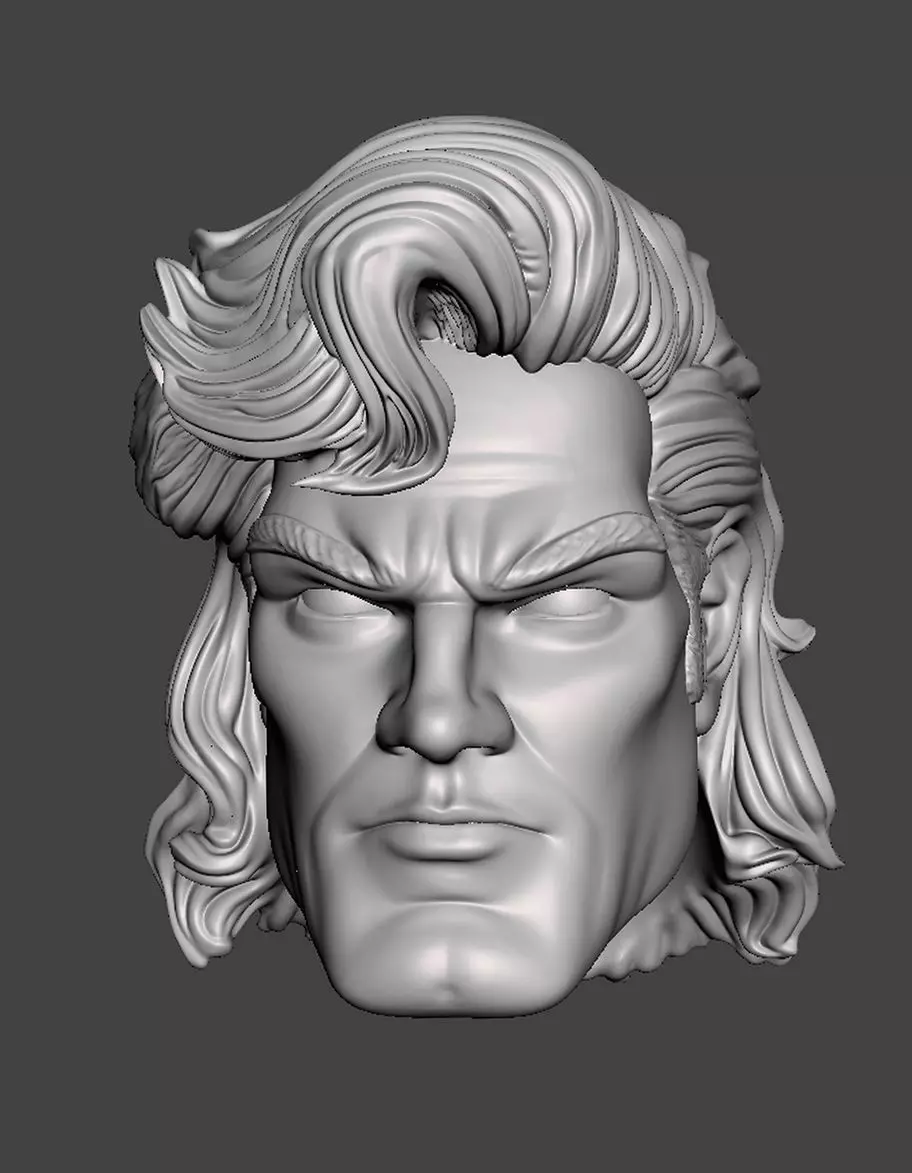 Superman mullet headsculpt head sculpt 3D print model