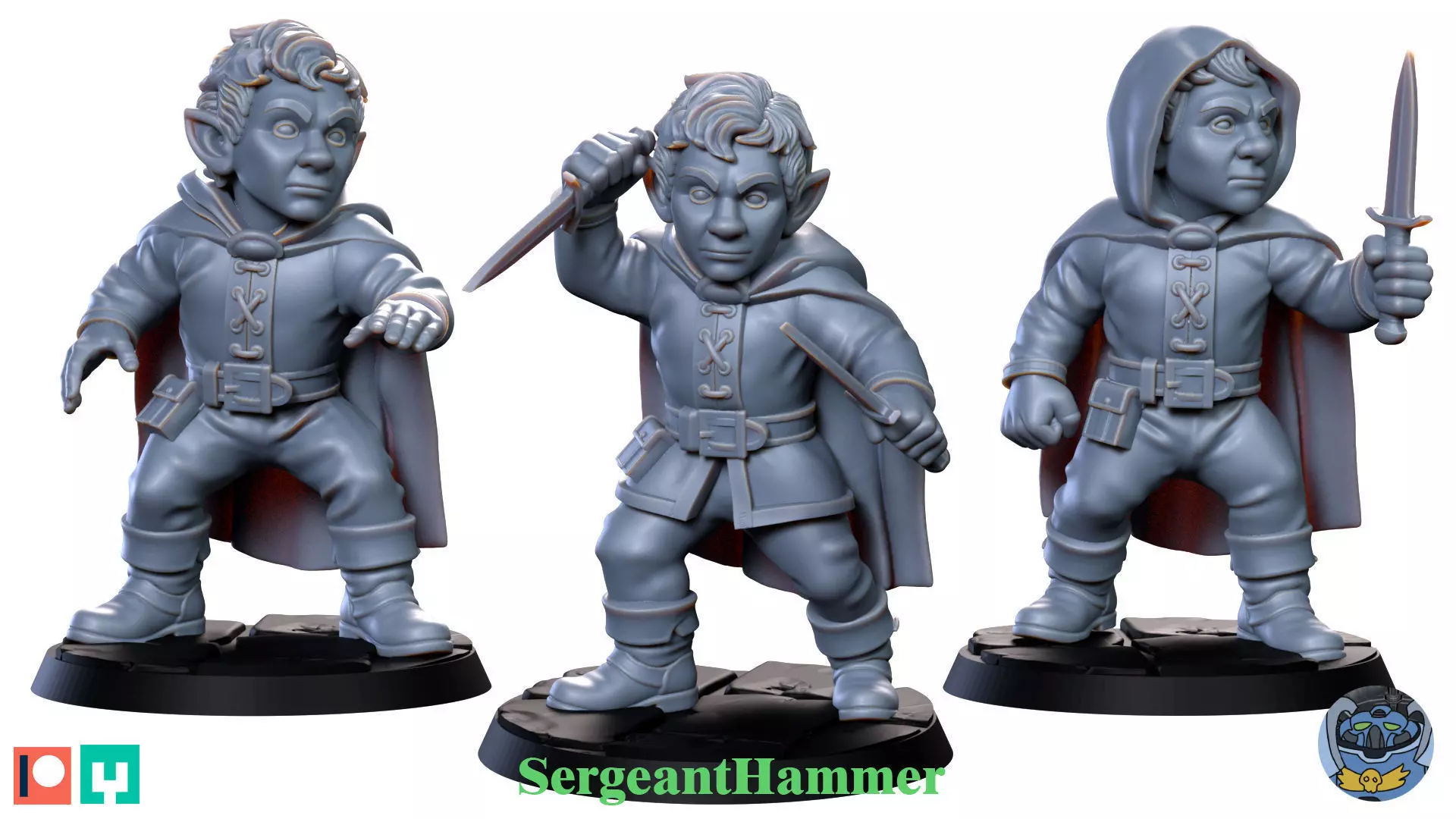 Halfling Rogues 3D print model