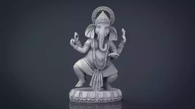 Dancing Ganesha Low-poly 3D model