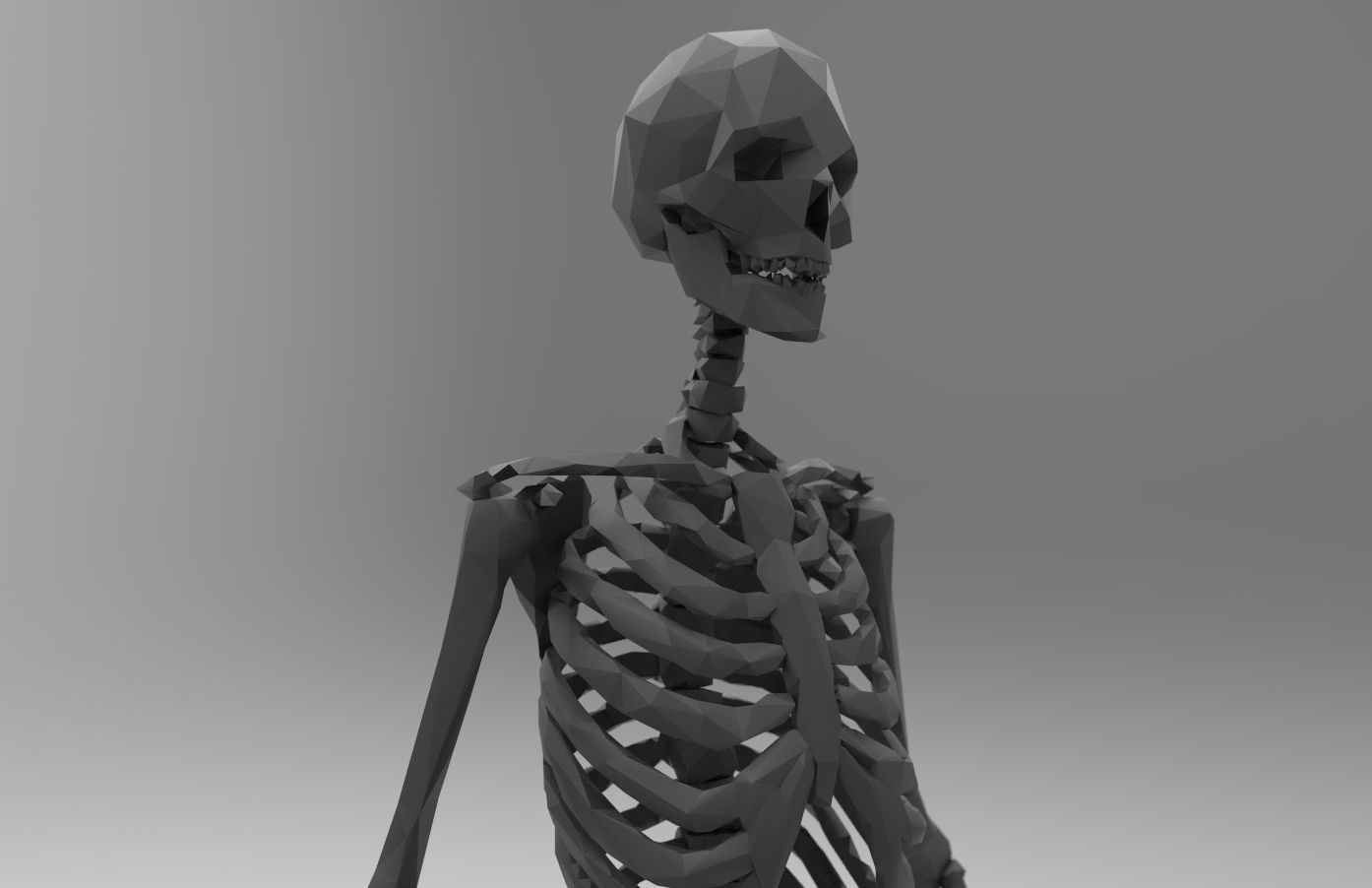 Low poly skeleton human Low-poly 3D model_7