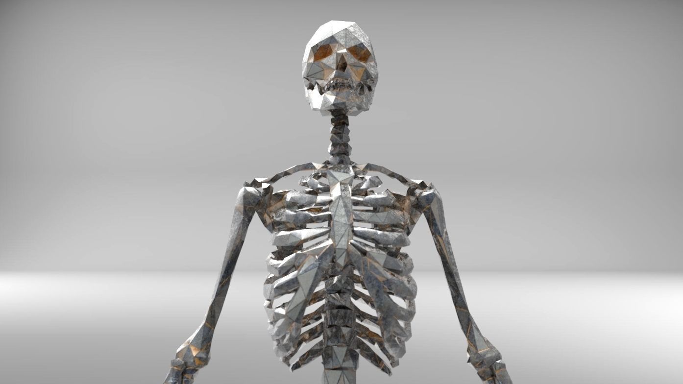 Low poly skeleton human Low-poly 3D model_6