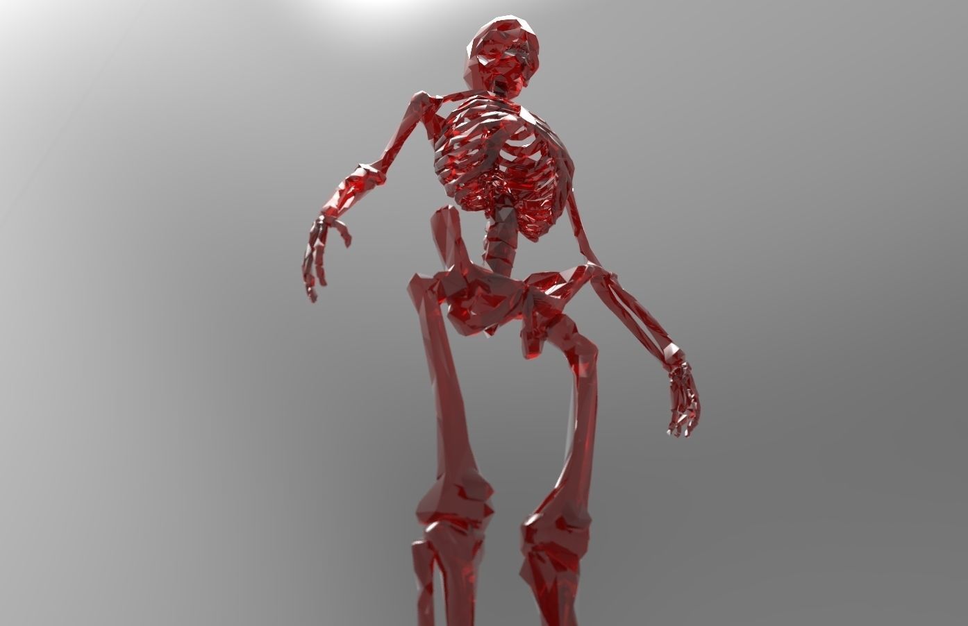 Low poly skeleton human Low-poly 3D model_9