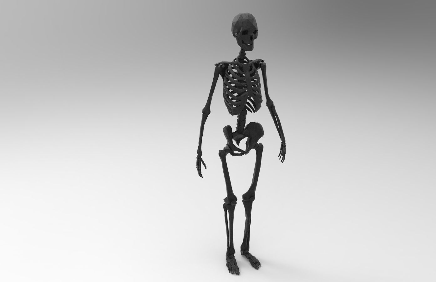 Low poly skeleton human Low-poly 3D model_13