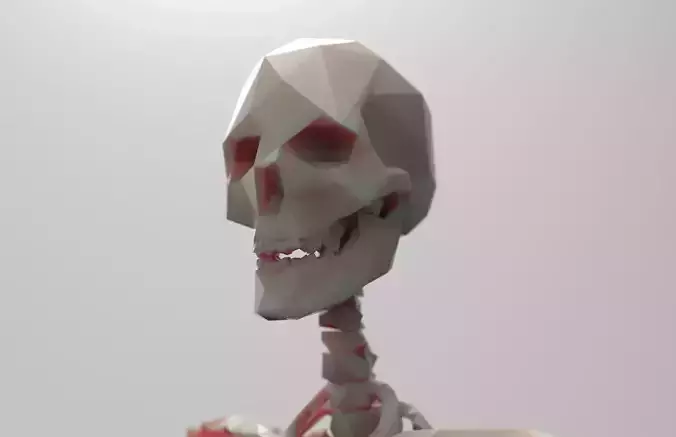 Low poly skeleton human Low-poly 3D model