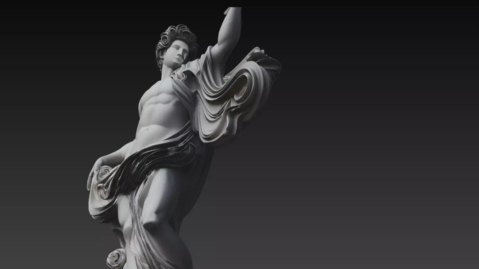 Classical Male Greek Statue Sculpture 3D Model 3D print model