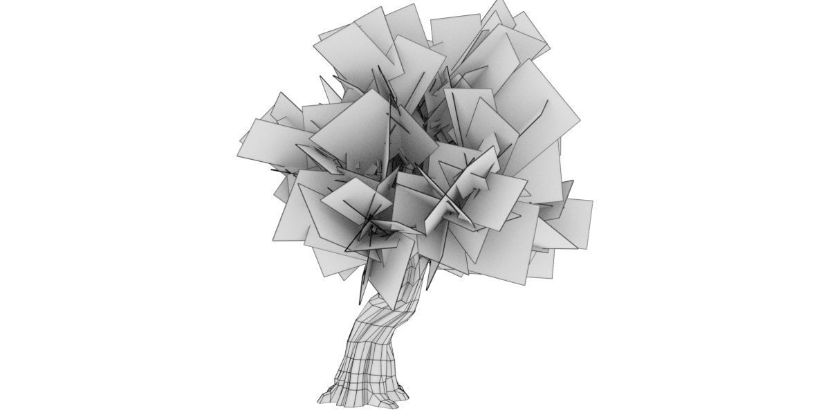 Low Poly Ashes Tree Low-poly 3D model_6