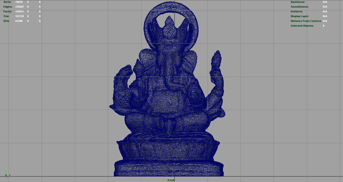 Ganesh Elephant Low-poly 3D model_11