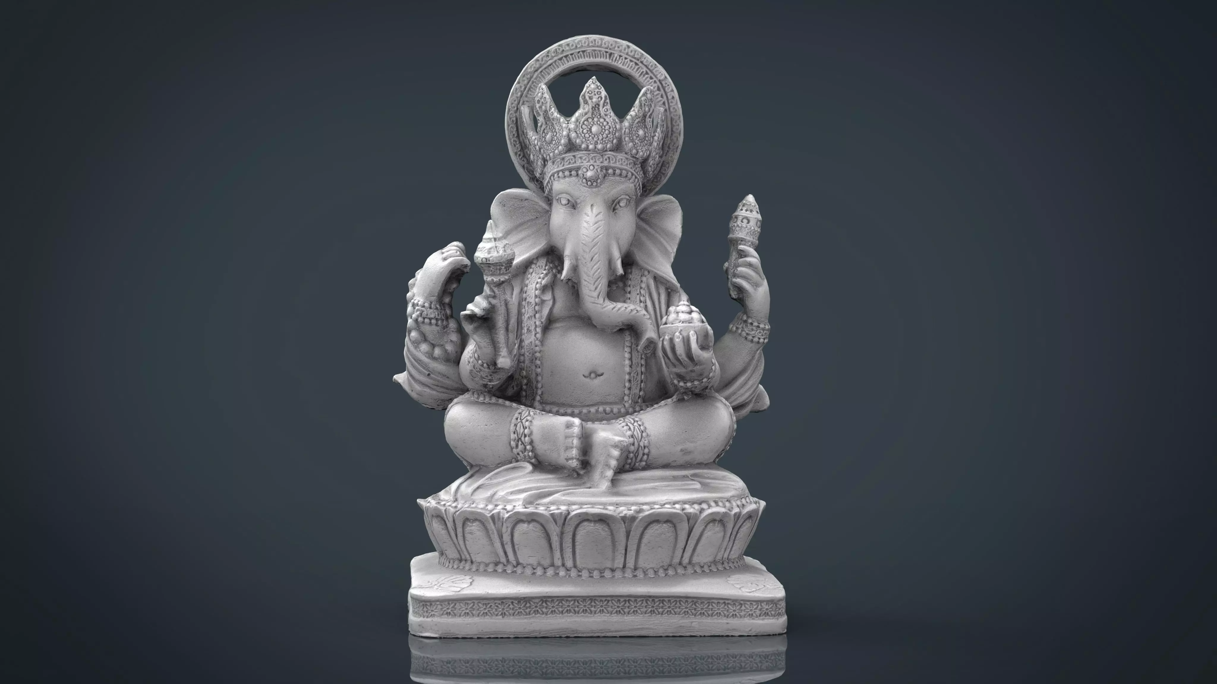Ganesh Elephant Low-poly 3D model_0