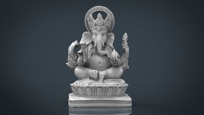 Ganesh Elephant Low-poly 3D model