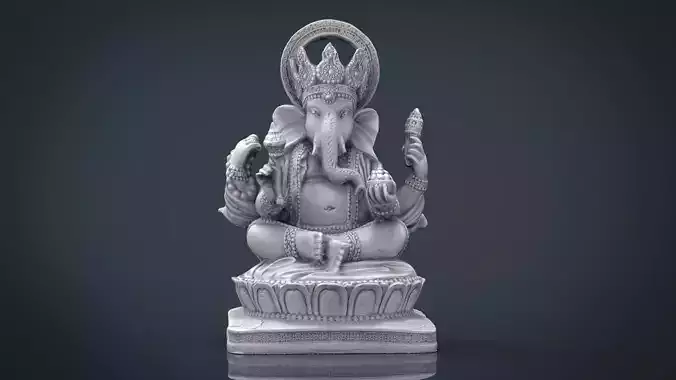 Ganesh Elephant Low-poly 3D model