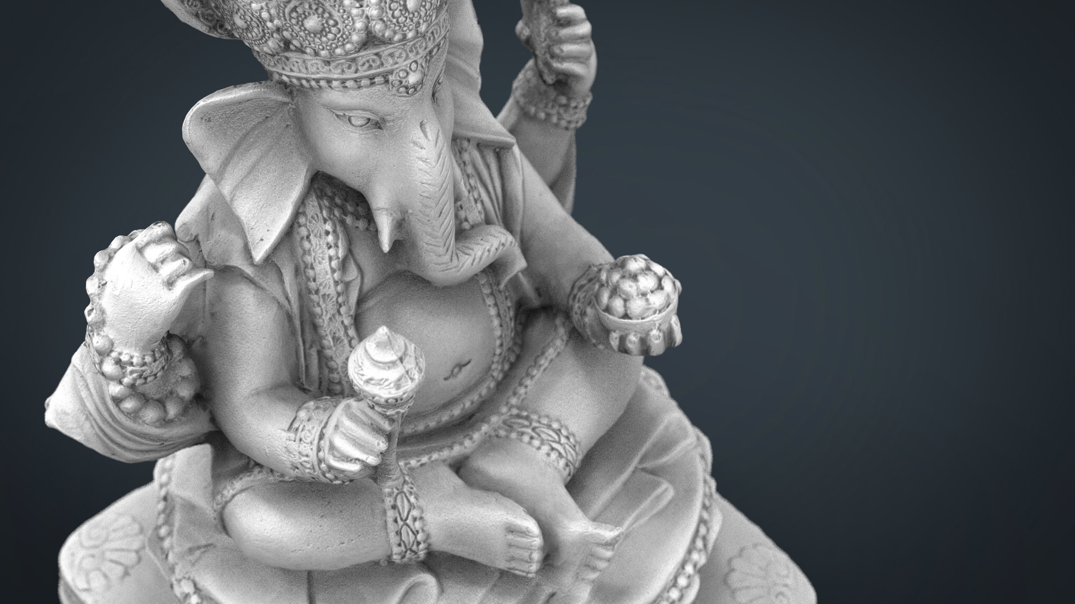 Ganesh Elephant Low-poly 3D model_7