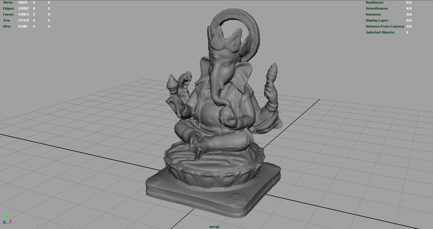 Ganesh Elephant Low-poly 3D model_4