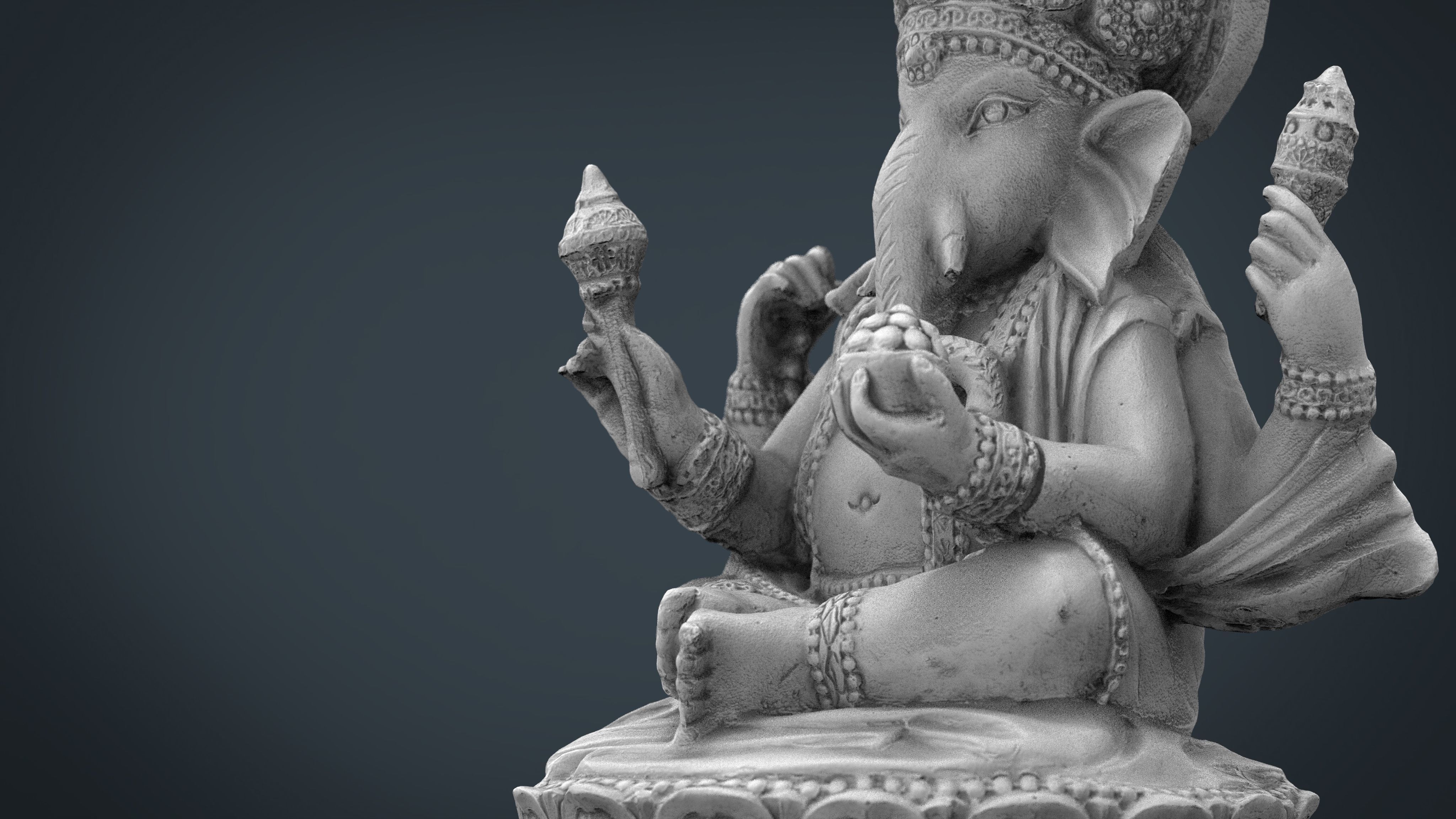 Ganesh Elephant Low-poly 3D model_12