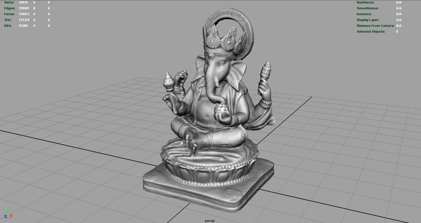 Ganesh Elephant Low-poly 3D model_6