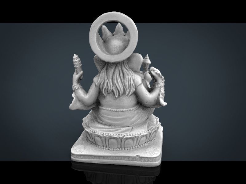 Ganesh Elephant Low-poly 3D model_19